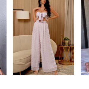 Purple Puff Polka Dot Coord Set